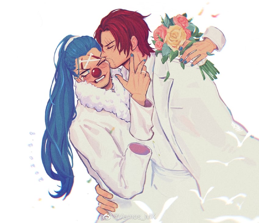 shanks and buggy the clown (one piece) drawn by vamos_mk