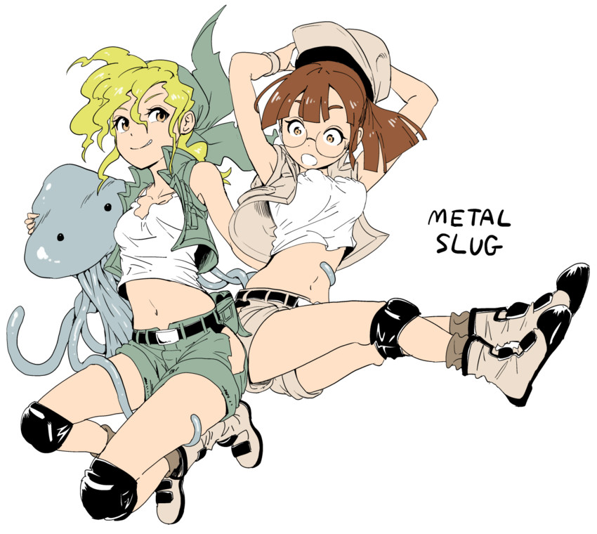 fio germi, kasamoto eri, and mars people (metal slug) drawn by nakahara_kaihei