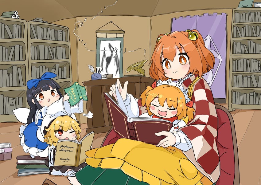 star sapphire, motoori kosuzu, luna child, and sunny milk (touhou) drawn by tatutaniyuuto