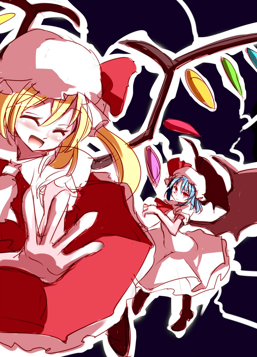 remilia scarlet and flandre scarlet (touhou) drawn by lilish