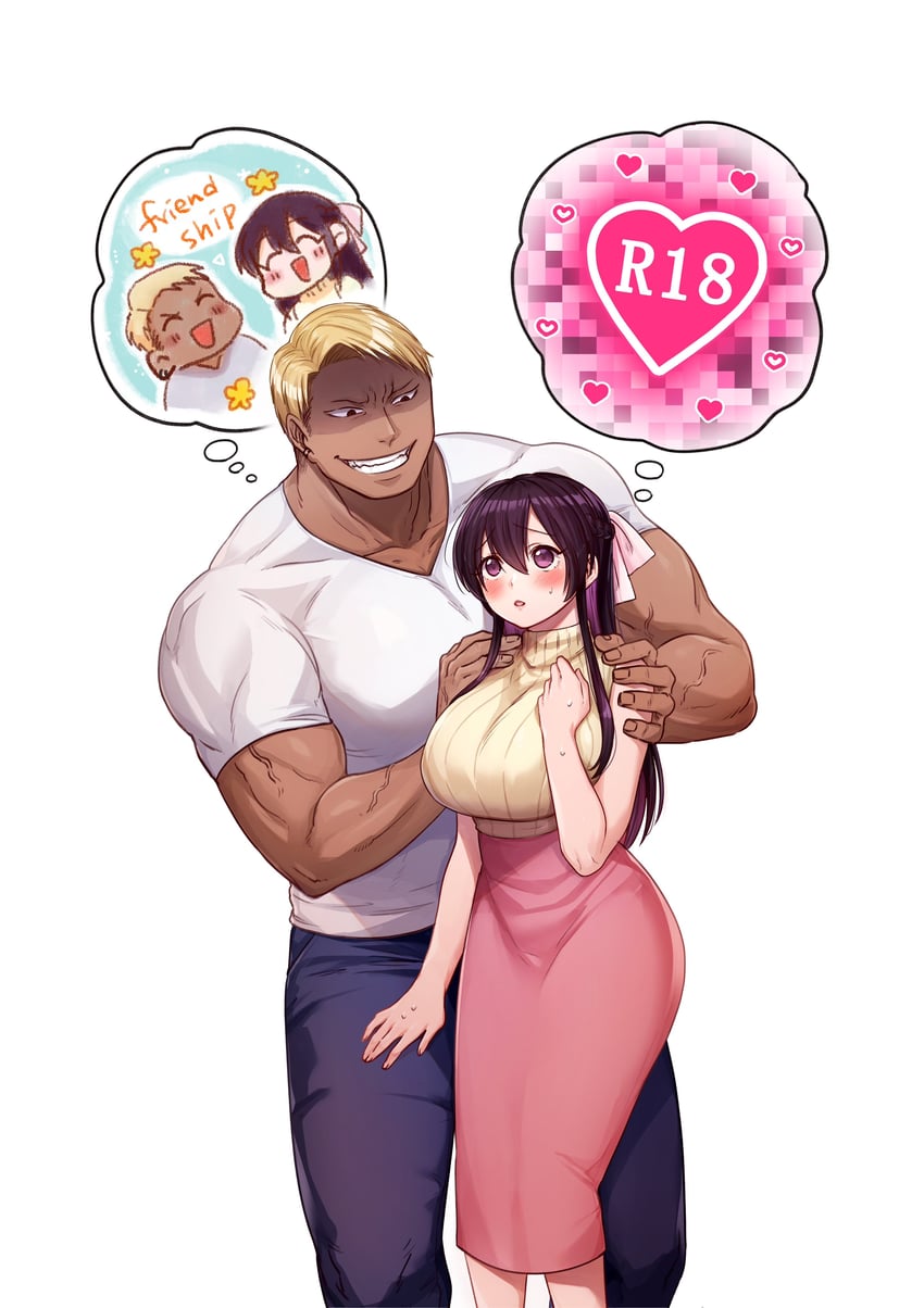 tozawa kiyoka and kumasaka takeru (kuma to usagi wa tomodachi de wa irarenai) drawn by inuyoshi_akira