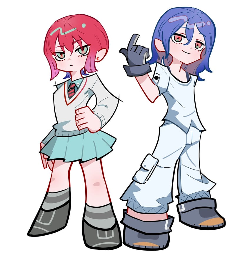 amate yuzuriha and shuji ito (gundam and 2 more) drawn by limeindatrap