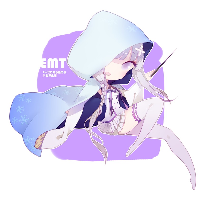 emilia (re:zero kara hajimeru isekai seikatsu) drawn by sylvia_(huajiuhuajiu)