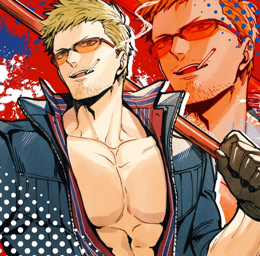 billy kane (the king of fighters and 2 more) drawn by kuren