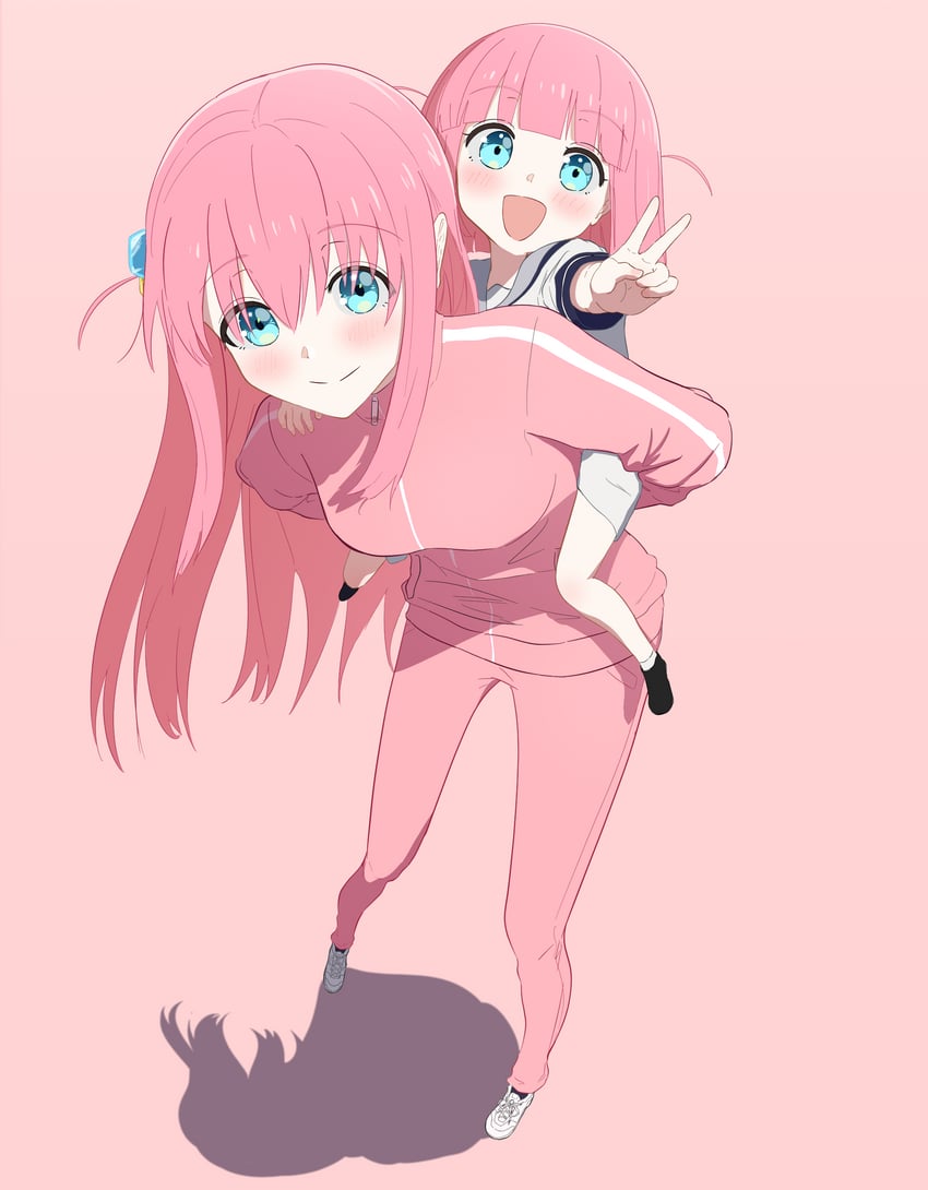 gotoh hitori and gotoh futari (bocchi the rock!) drawn by setsuna_bluem34