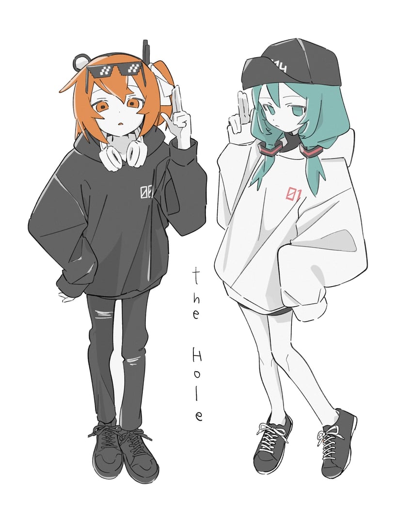 hatsune miku and adachi rei (vocaloid and 3 more) drawn by eguwi