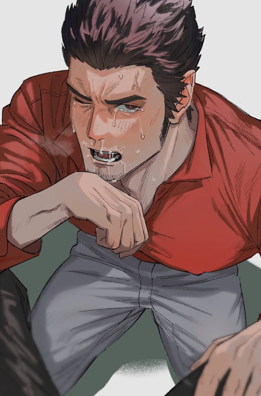 kiryu kazuma and majima goro (ryuu ga gotoku) drawn by sssida3