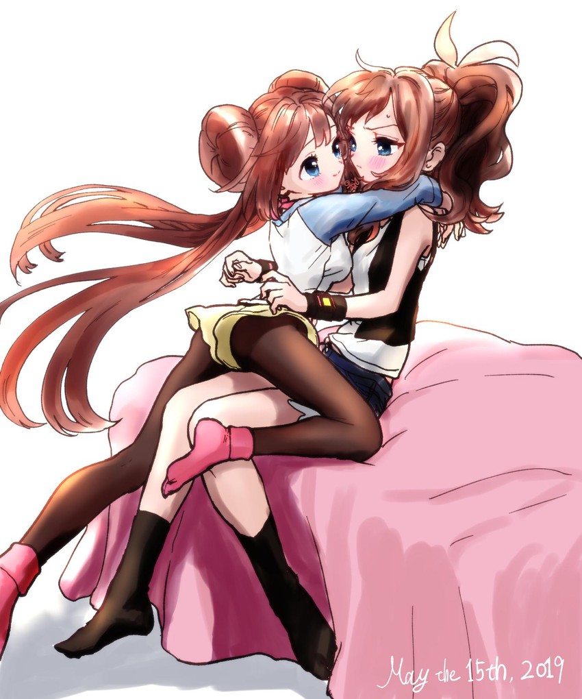 rosa and hilda (pokemon and 2 more) drawn by minapo