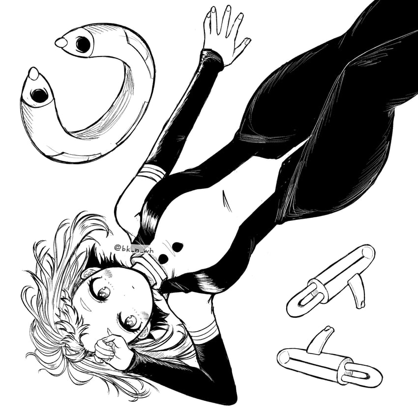 uraraka ochaco (boku no hero academia) drawn by bk_n_wh