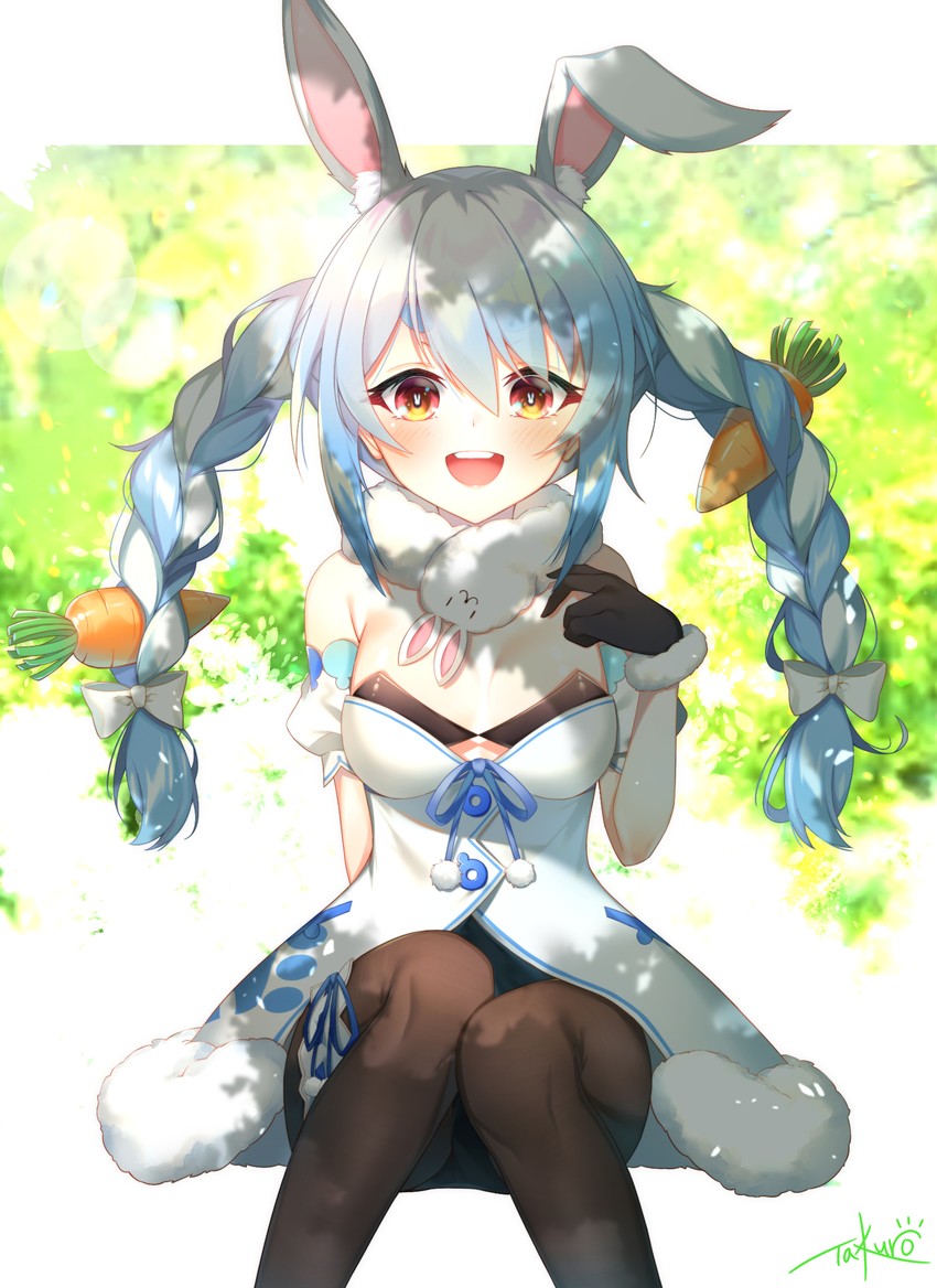 usada pekora and don-chan (hololive) drawn by takuro_(taku3949)
