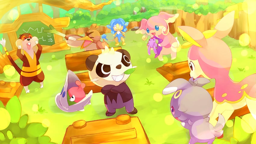goomy, espurr, audino, farfetch'd, pancham, and 4 more (pokemon and 2 more) drawn by putto