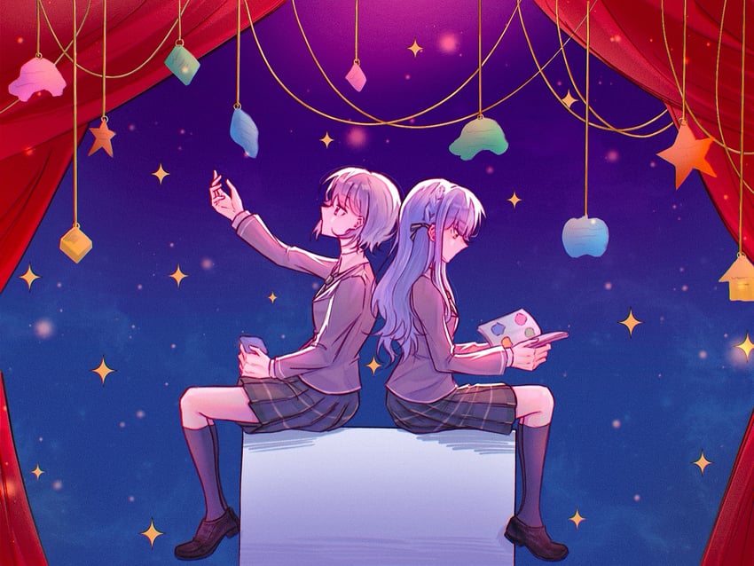 togawa sakiko and takamatsu tomori (bang dream! and 1 more) drawn by yanhuizuimo