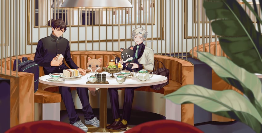 kowata shunki and inuzumi shibahiko (original) drawn by mege_(megechan)