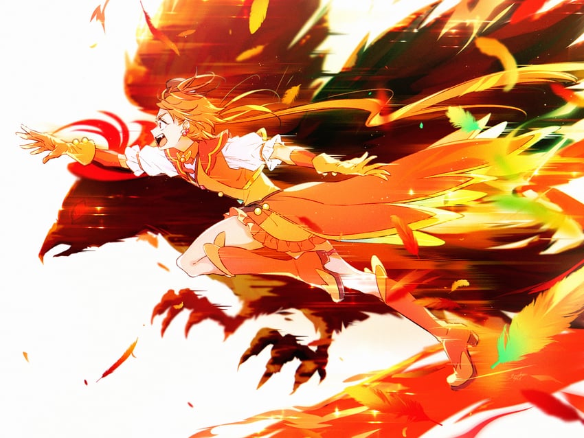 yuunagi tsubasa and cure wing (precure and 1 more) drawn by lanzhu