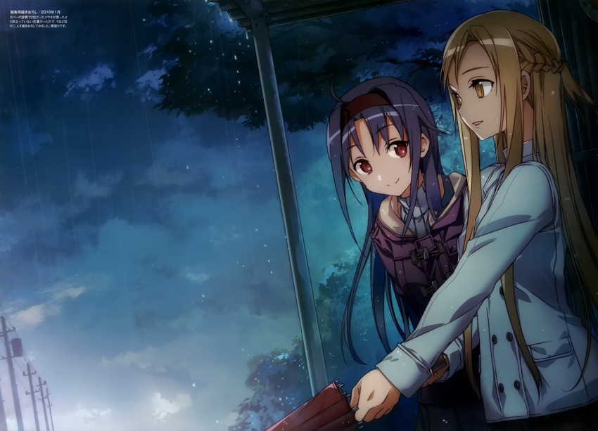 asuna and yuuki (sword art online) drawn by bunbun