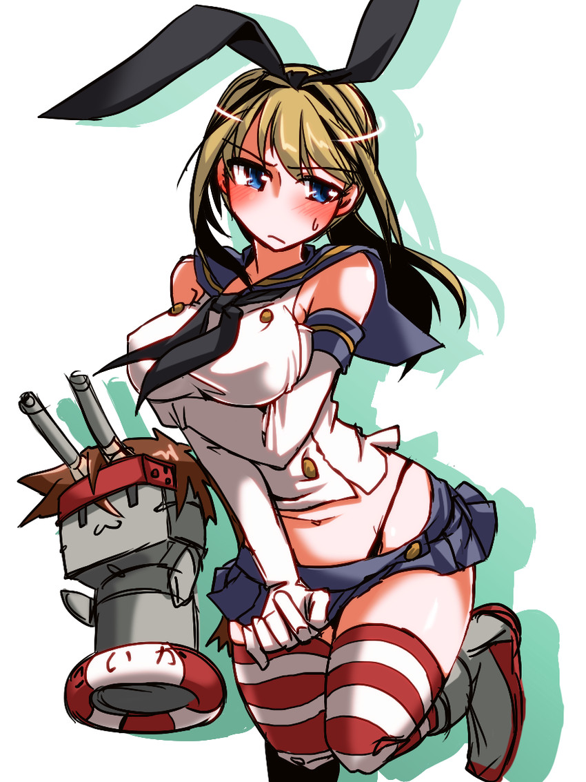 shimakaze, rensouhou-chan, sol badguy, ky kiske, and kyko (kantai collection and 2 more) drawn by ryuuri_(aoithigo)