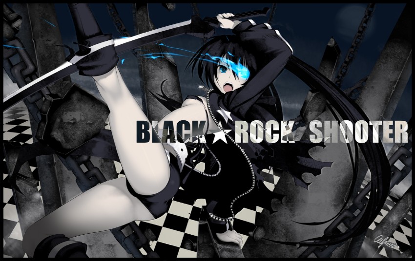 black rock shooter (black rock shooter) drawn by coffee_cat