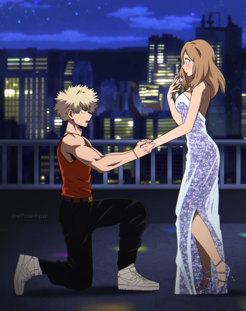 bakugou katsuki and utsushimi kemii (boku no hero academia) drawn by effasempai