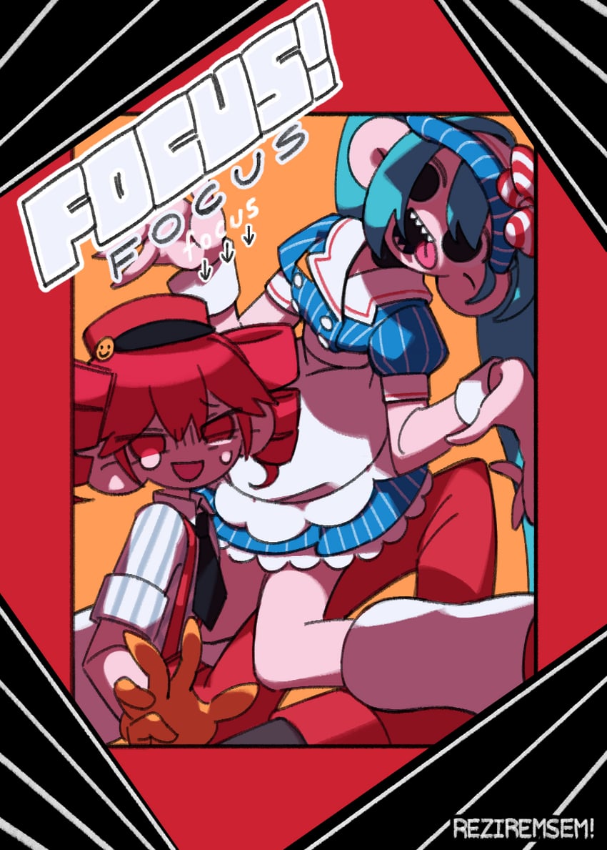 hatsune miku and kasane teto (vocaloid and 2 more) drawn by 1nvent0ry