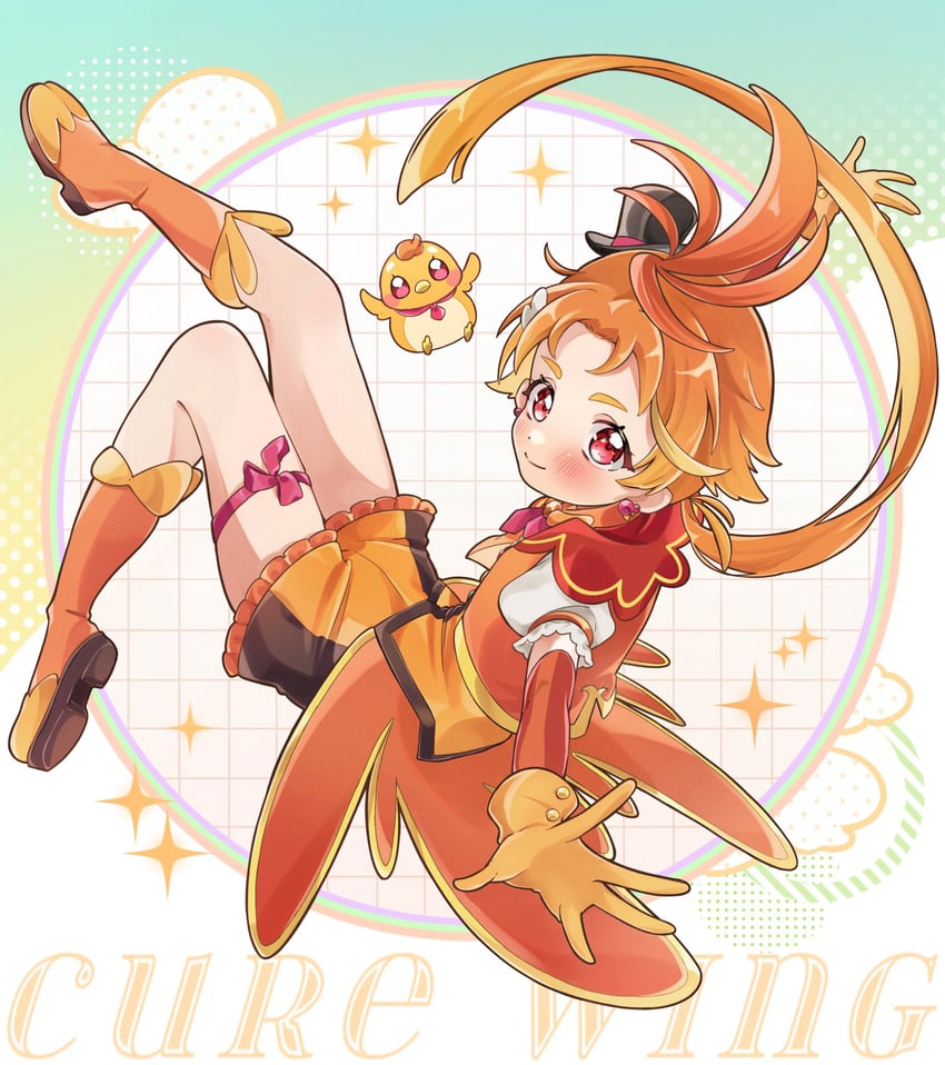 yuunagi tsubasa and cure wing (precure and 1 more) drawn by wata_meuko