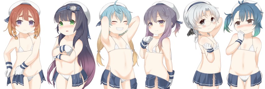 etorofu, tsushima, sado, matsuwa, hirato, and 1 more (kantai collection) drawn by soba_(sobaya1938)