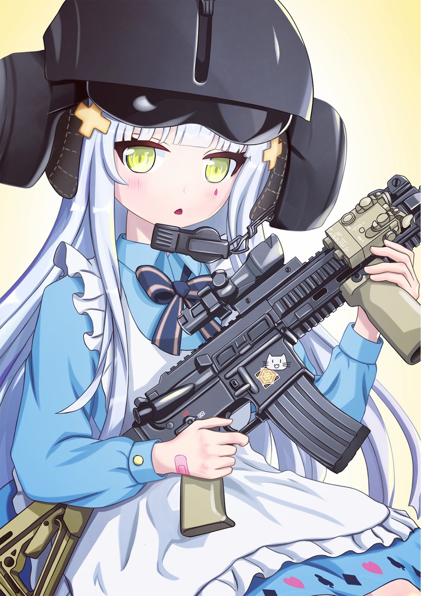 hk416 and jaeger (girls' frontline and 1 more) drawn by guan_1005