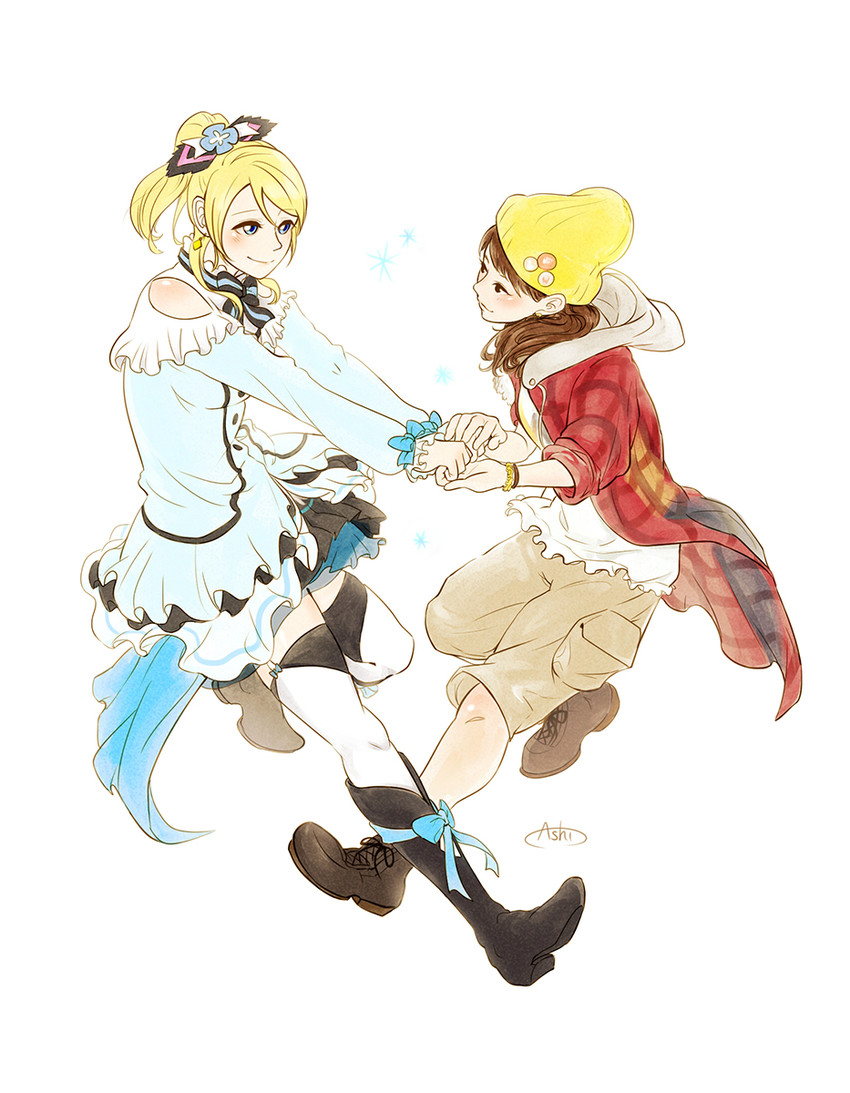 ayase eli and nanjou yoshino (love live! and 1 more) drawn by a-shi_(lion81923)
