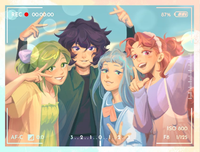 coco, agott, richeh, and tetia (tongari boushi no atelier) drawn by klaiis_(kayden)