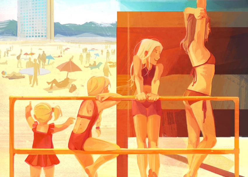 malin lund, maj lund, charlotte lund, and anni-elin lund (disco elysium and 1 more) drawn by nofaceuserr