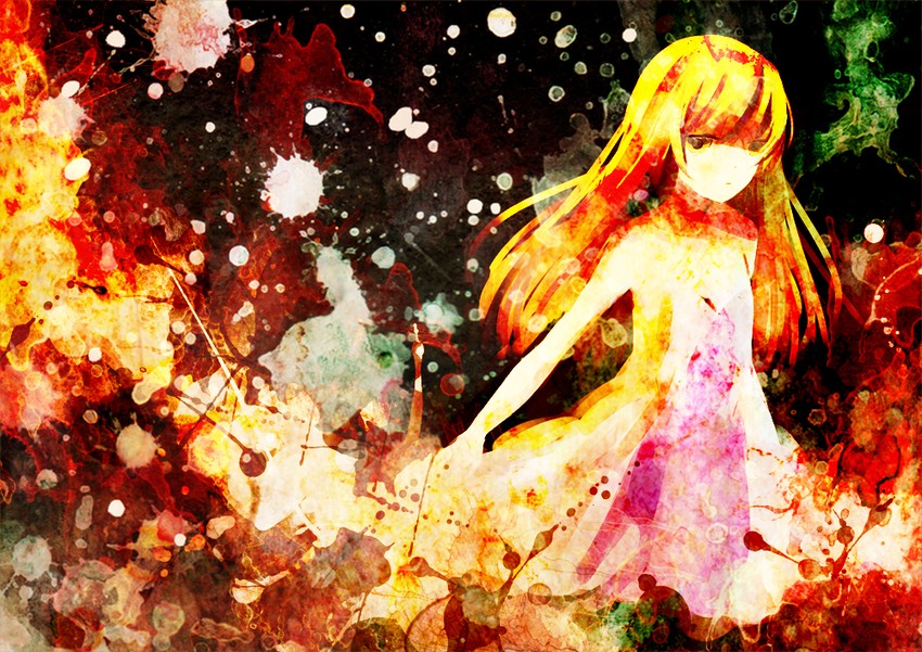 oshino shinobu (monogatari and 1 more) drawn by hinanosuke