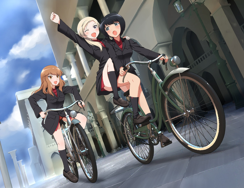 fernandia malvezzi, luciana mazzei, and martina crespi (world witches series and 1 more) drawn by kaneko_(novram58)