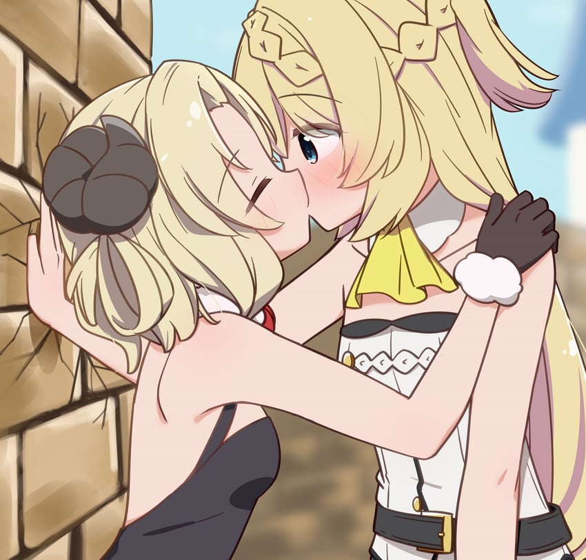 aizawa azusa and provato pecora aries (slime taoshite 300 nen shiranai uchi ni level max ni nattemashita) drawn by miruzawa_akechi