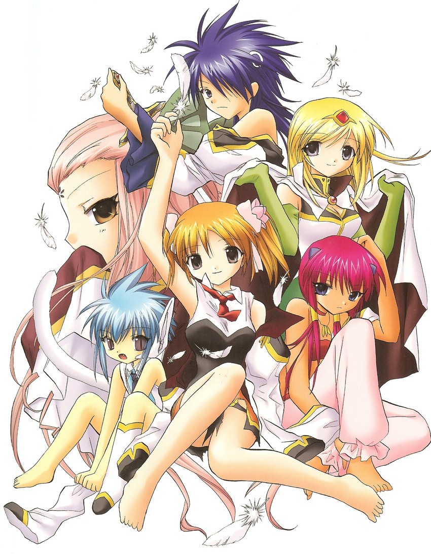apricot sakuraba, nano-nano pudding, kahlua marjoram, anise azeat, lily c. sherbet, and 1 more (galaxy angel and 1 more) drawn by kanan