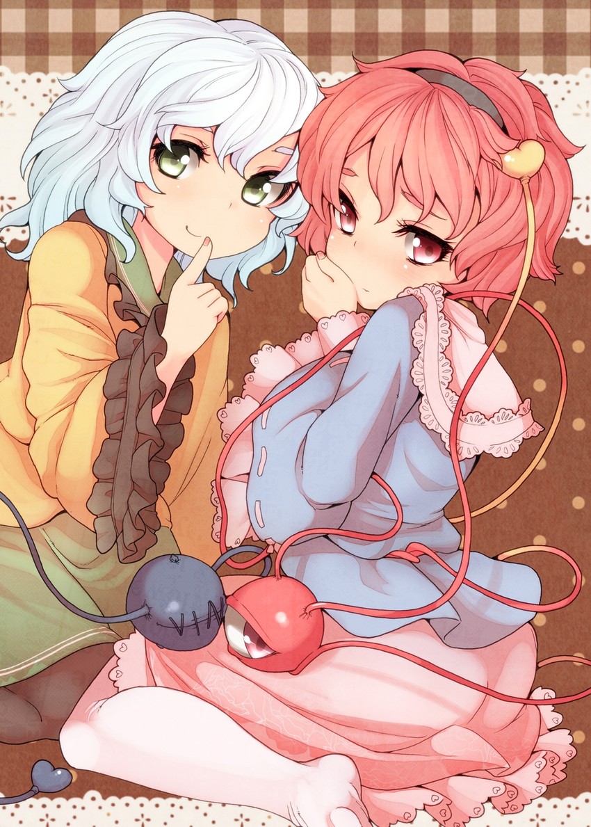 komeiji koishi and komeiji satori (touhou) drawn by sacha