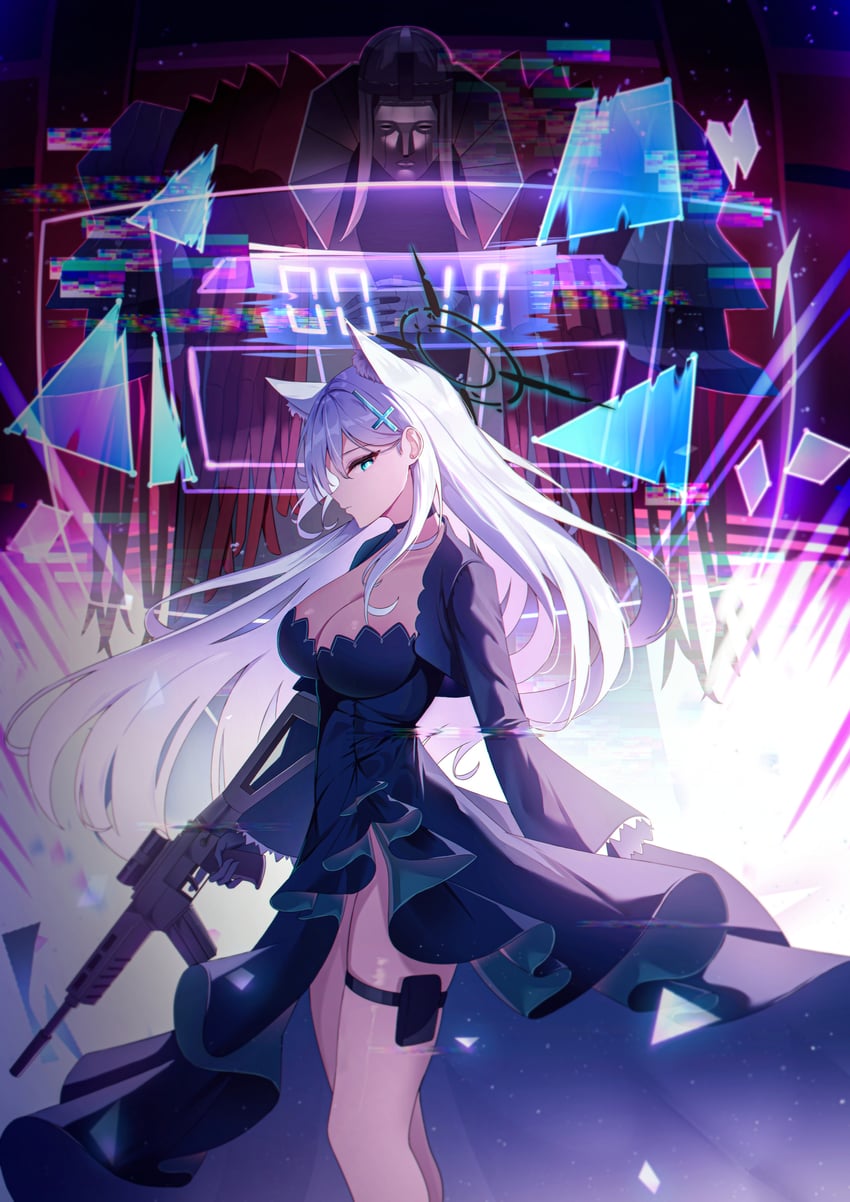 shiroko, shiroko terror, and phrenapates (blue archive) drawn by li_se