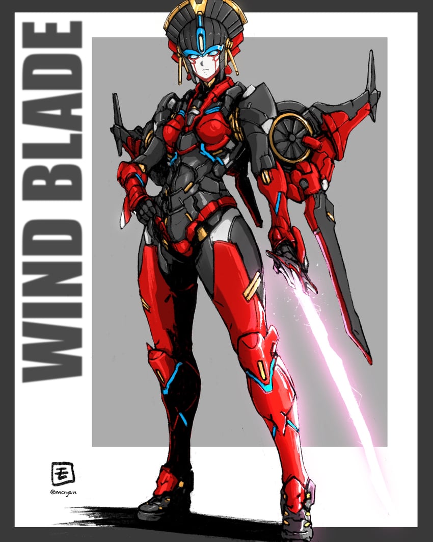 windblade and flame toys windblade (transformers and 1 more) drawn by moyan