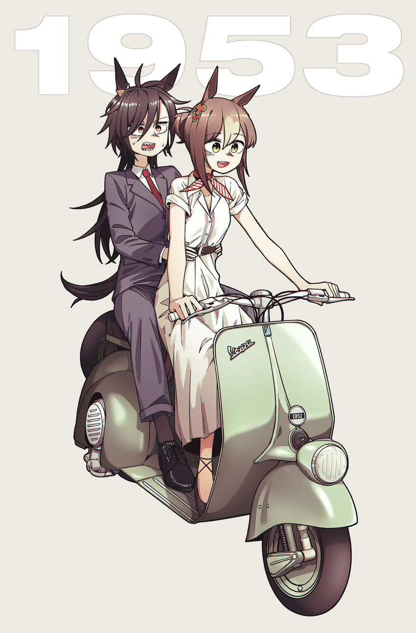 fine motion, air shakur, princess ann, and joe bradley (umamusume and 1 more) drawn by neonfloyd