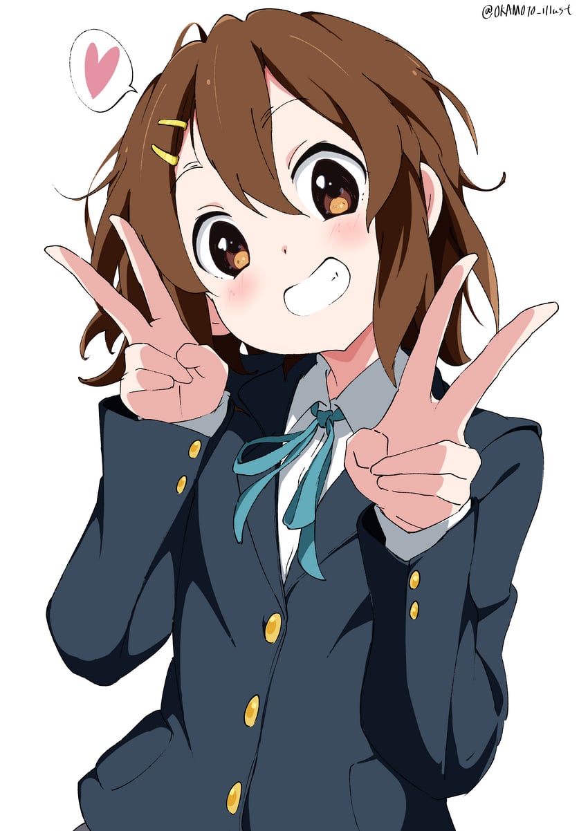 hirasawa yui (k-on!) drawn by white_gorilla_(okamoto)