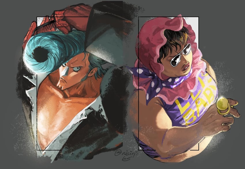 franky and senor pink (one piece) drawn by nisir0