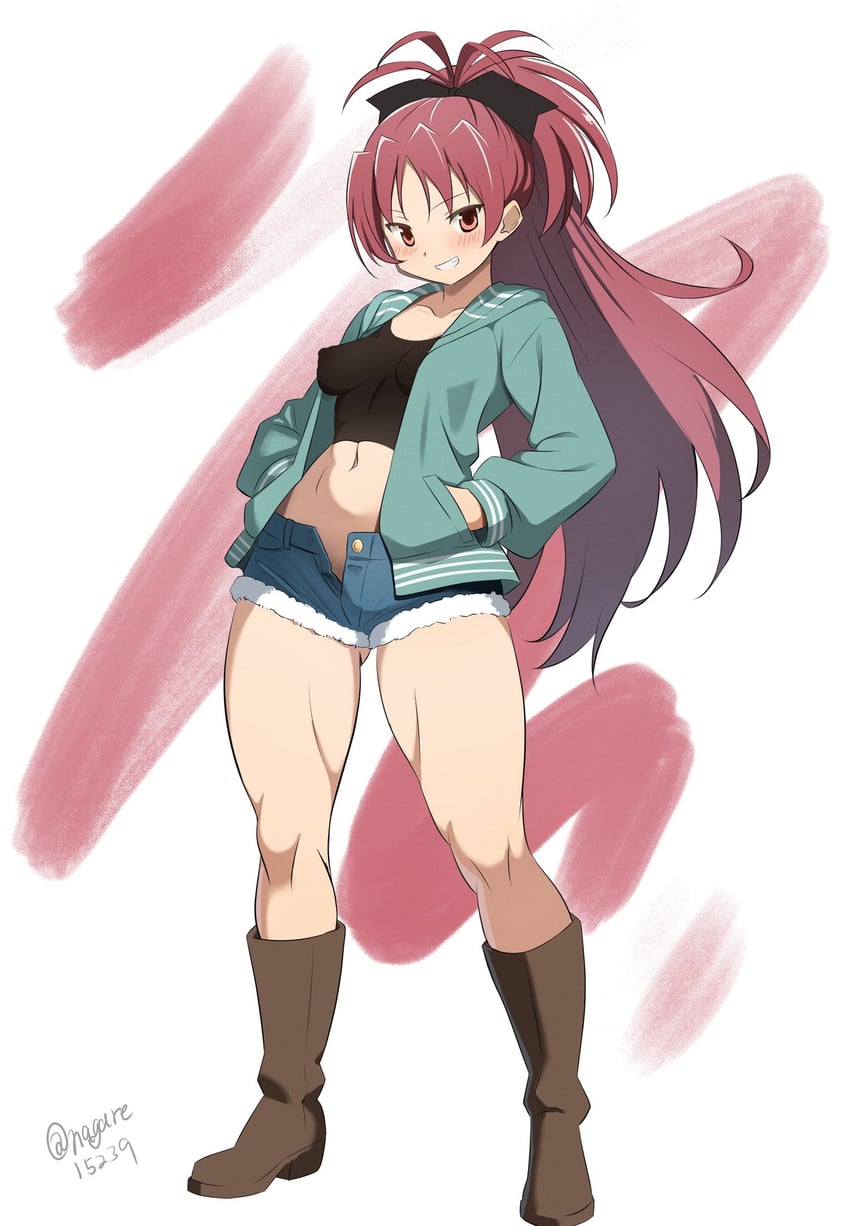sakura kyoko (mahou shoujo madoka magica) drawn by nagare_(flow)