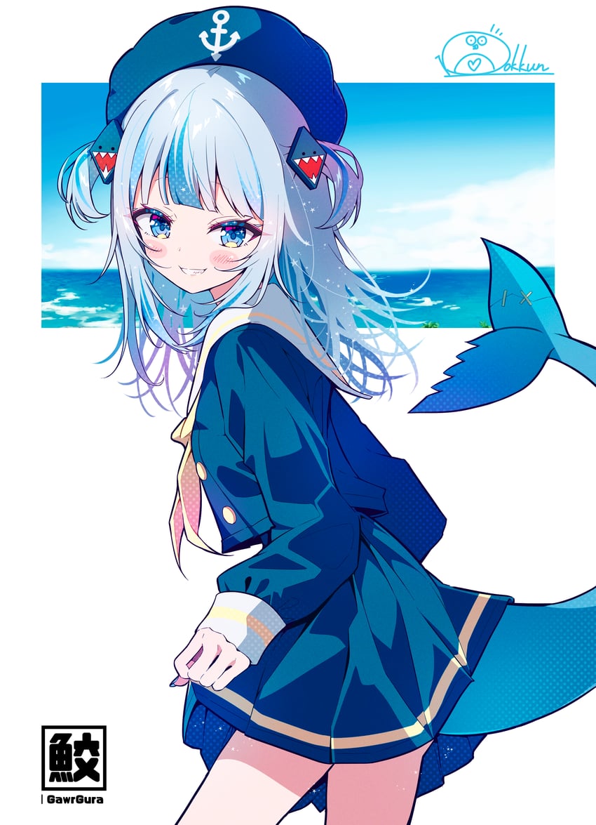 gawr gura (hololive and 1 more) drawn by ichijo_rei