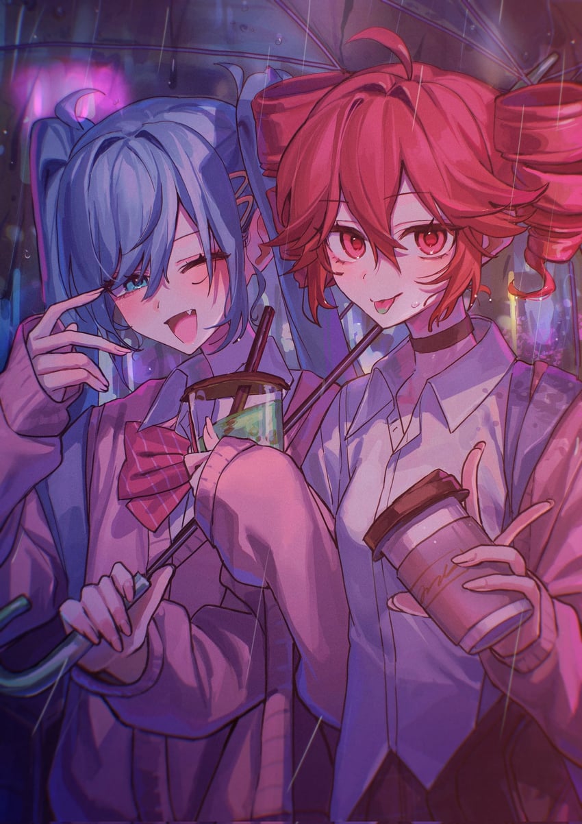 hatsune miku and kasane teto (vocaloid and 1 more) drawn by yuuri_(0914yuuri_k)