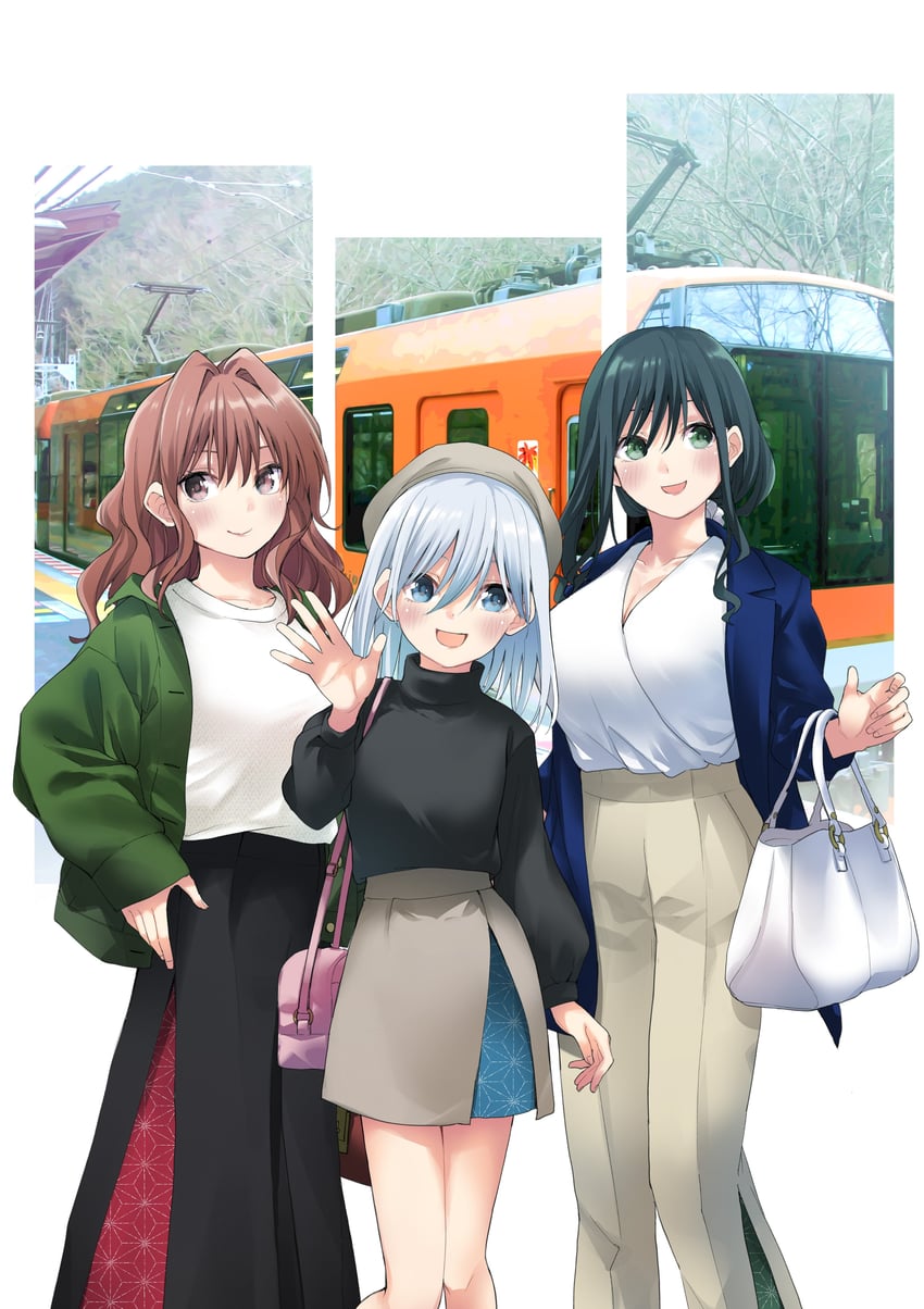 amagami asahi, amagami yae, and amagami yuna (amagami-san chi no enmusubi) drawn by marcey