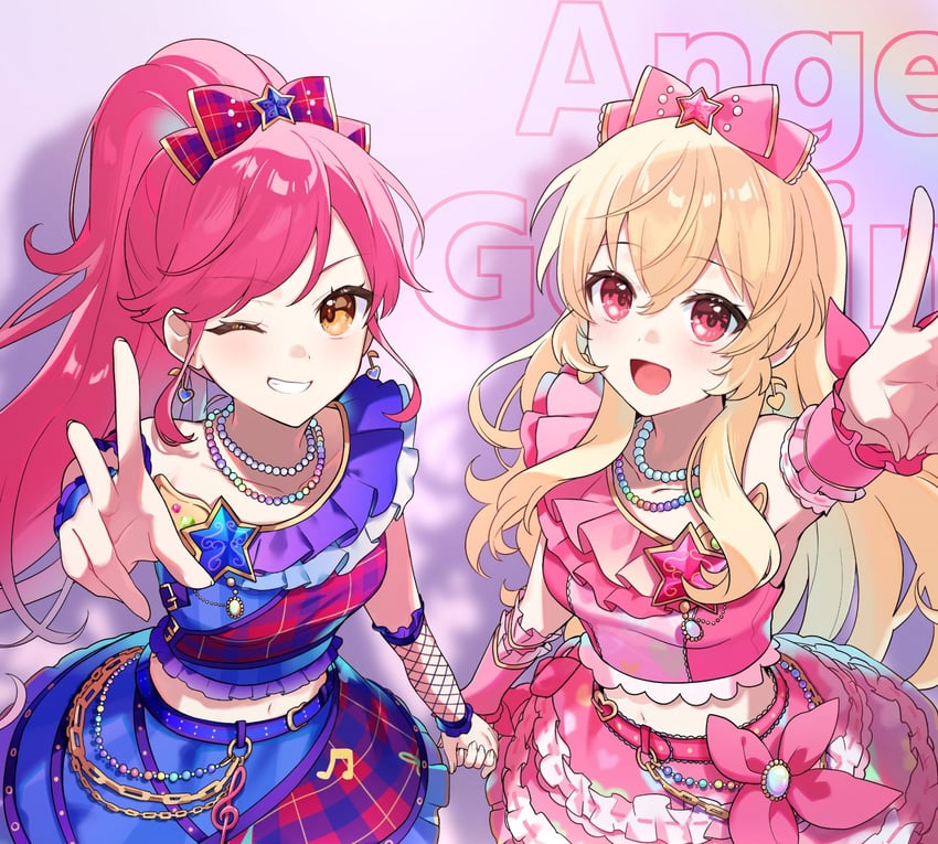 hoshimiya ichigo and otoshiro seira (aikatsu!) drawn by jiu_(jiwoo_owo9)