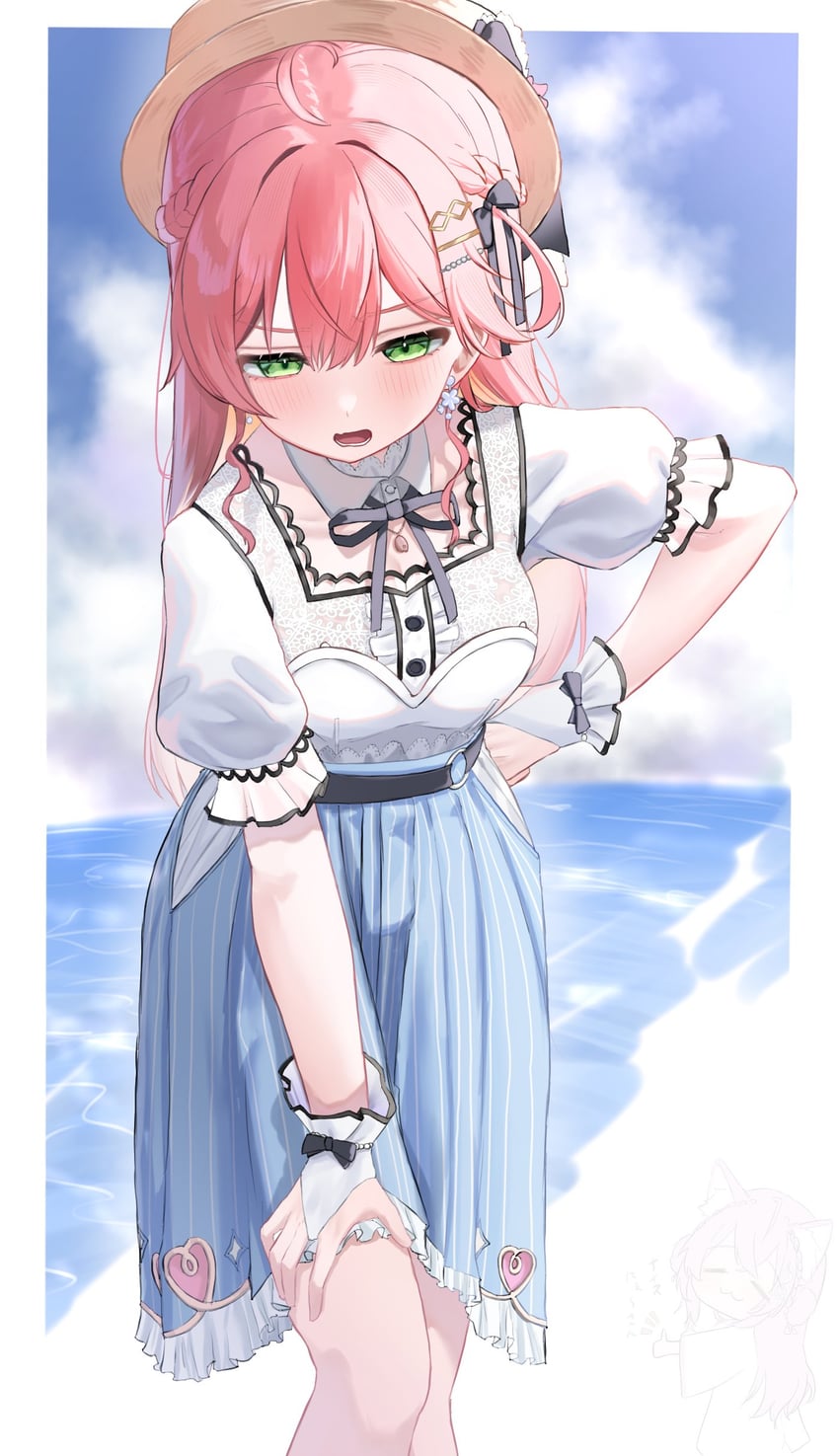 sakura miko and hakui koyori (hololive) drawn by uzuraa