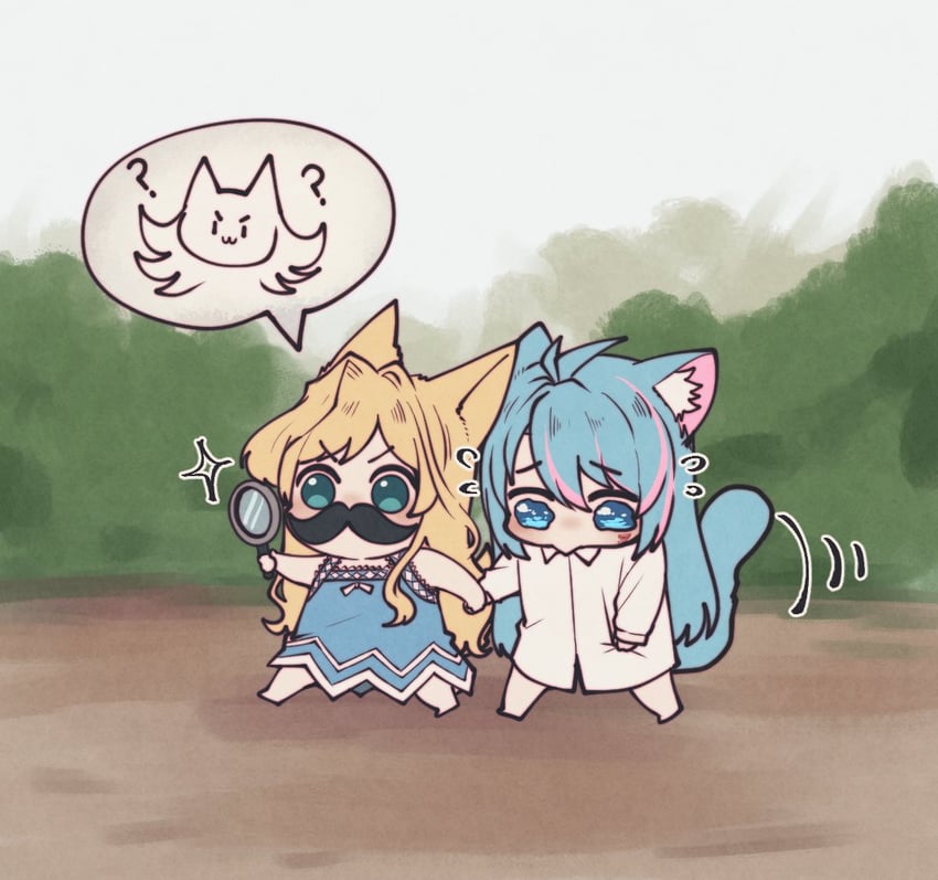 azura cecillia and layla alstroemeria (nijisanji and 1 more) drawn by angon623