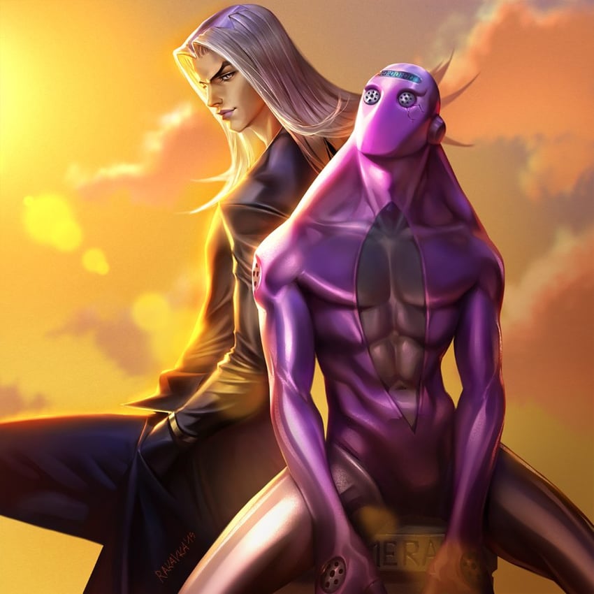 leone abbacchio and moody blues (jojo no kimyou na bouken and 1 more) drawn by rakavka