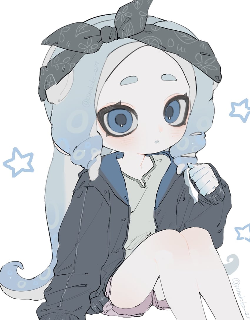 octoling player character and octoling girl (splatoon and 1 more) drawn by pinokoko_217