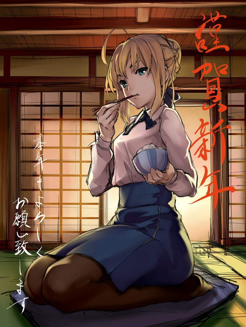 artoria pendragon and saber (fate and 1 more) drawn by essual_(layer_world)