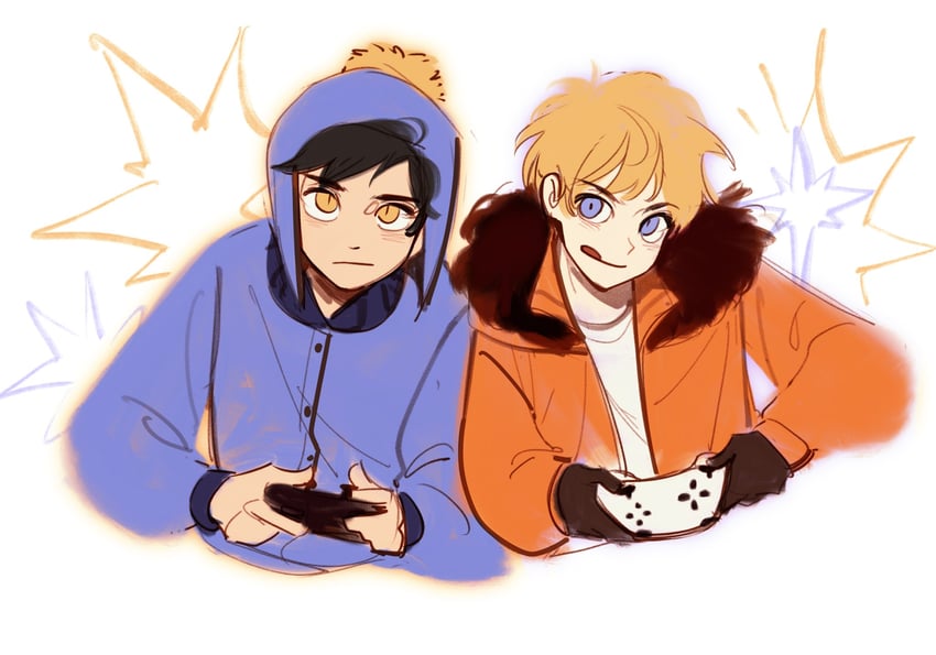 kenny mccormick and craig tucker (south park) drawn by rrrrrrrrrrrou1